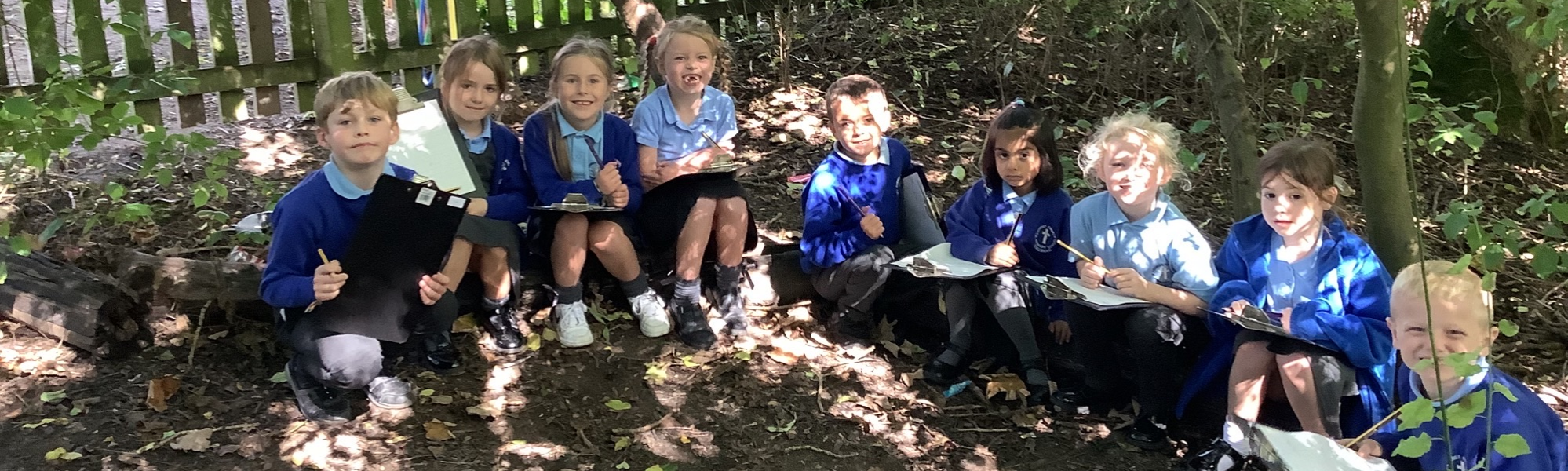 Pupils at Christ Church C.E. Primary School - Contact Us page