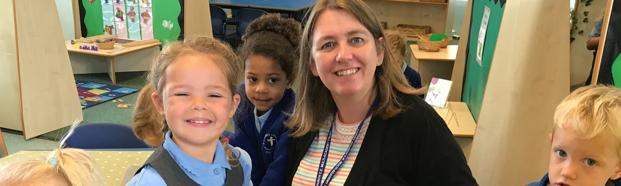 Pupils at Christ Church Primary School Walshaw