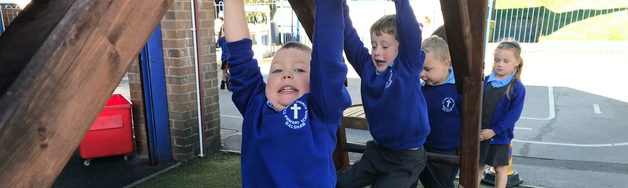 Pupils at Christ Church Primary School Walshaw