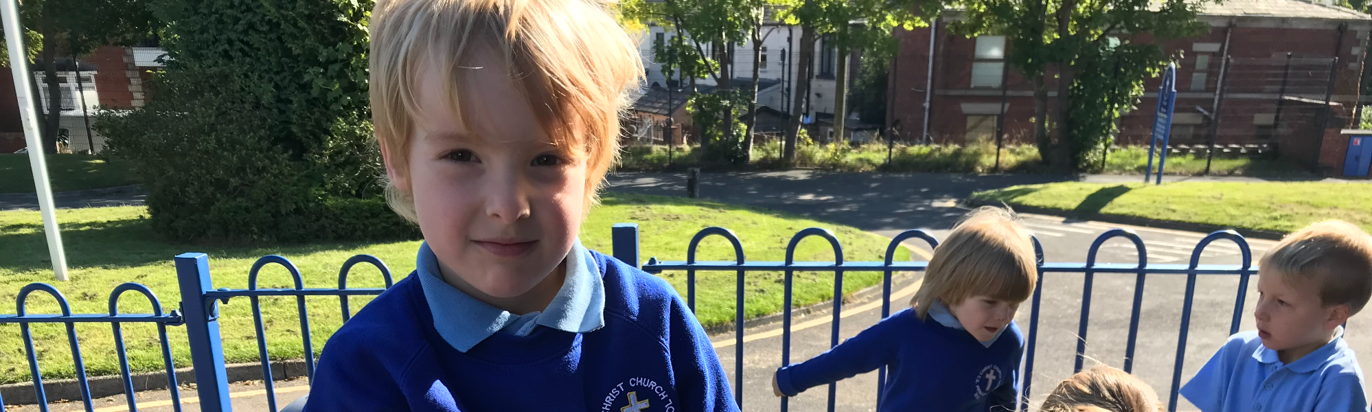 Pupils at Christ Church Primary School Walshaw