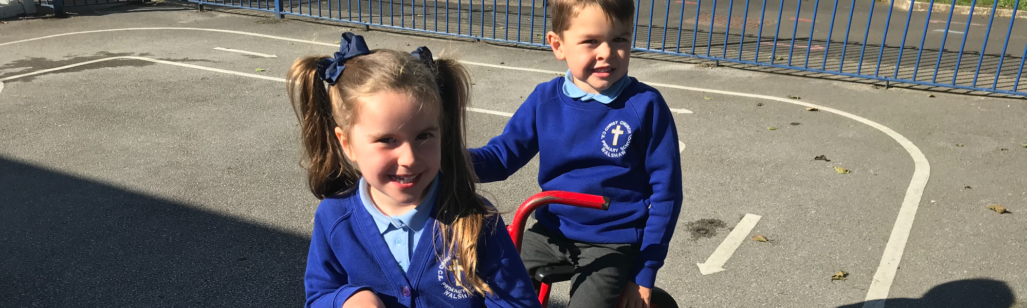 Pupils at Christ Church Primary School Walshaw