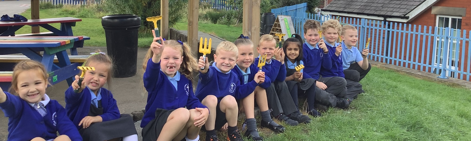 Pupils at Christ Church Primary School Walshaw